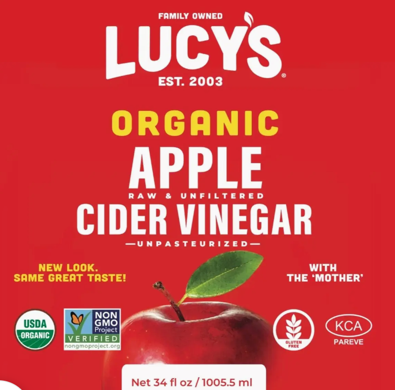 Lucys: Organic Apple Cider Vinegar 34oz