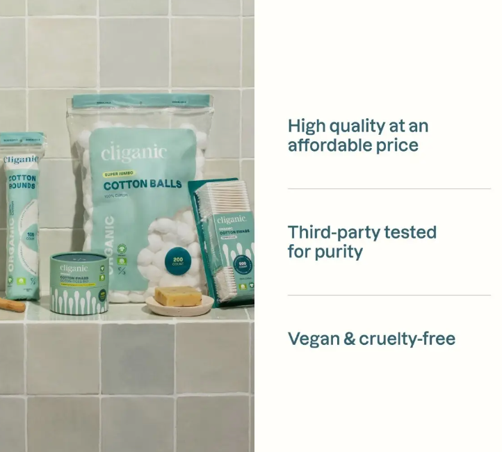 Cliganic: Cotton Swabs, 400ct