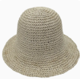Solid Colored Straw Bucket Hat