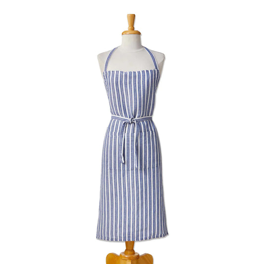 Blue & White Stripe Apron