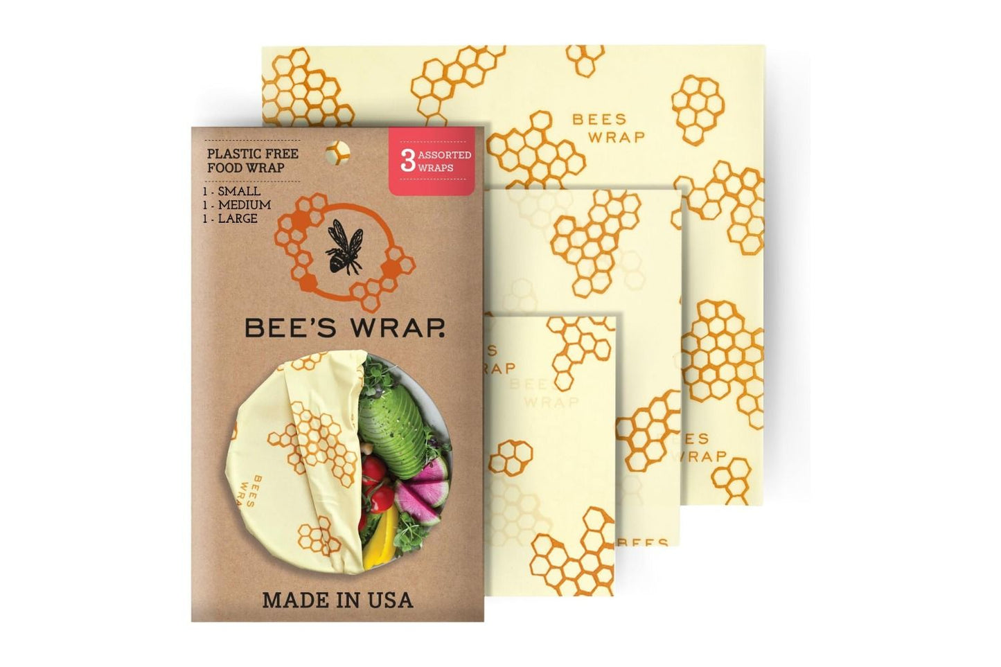 Bee’s Wrap: Assorted 3 Pack - Honeycomb Print