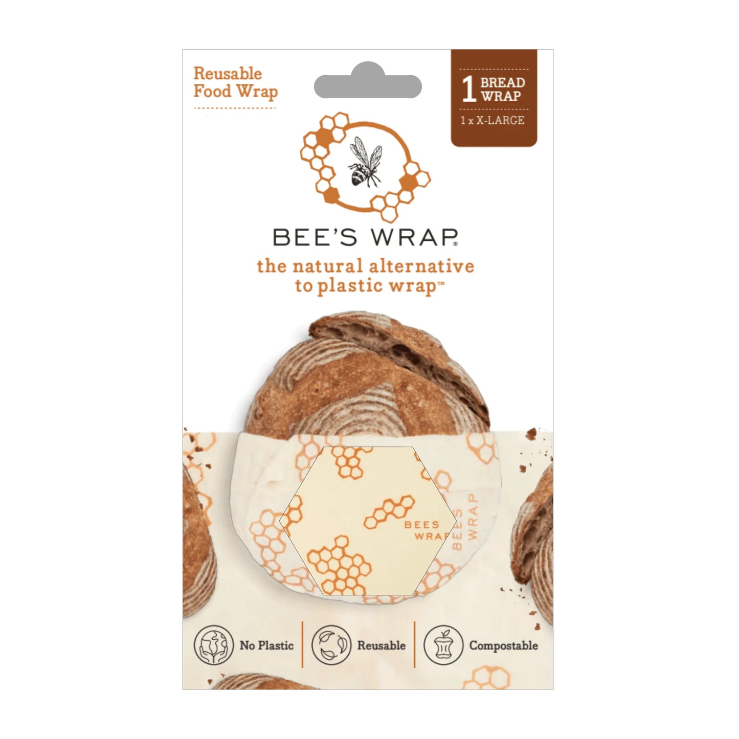 Bee’s Wrap: Bread Wrap - Honeycomb Print