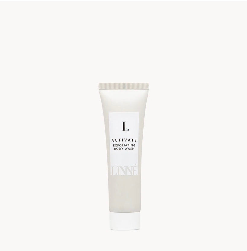 LINNÉ: Active- Exfoliating Body Wash - Deluxe Mini
