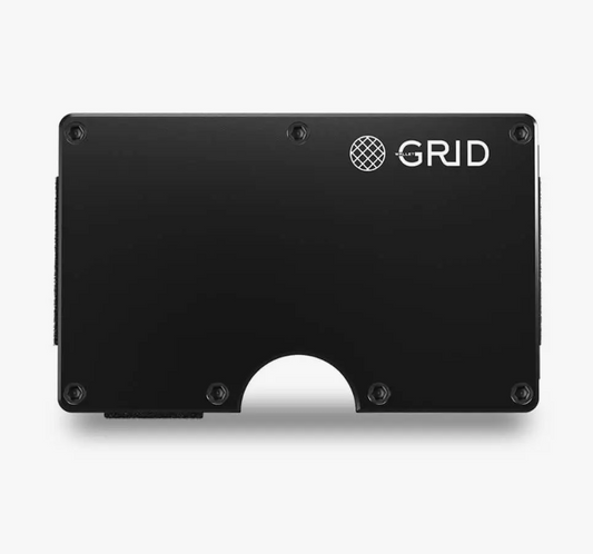 Grid Wallet // Black Aluminum