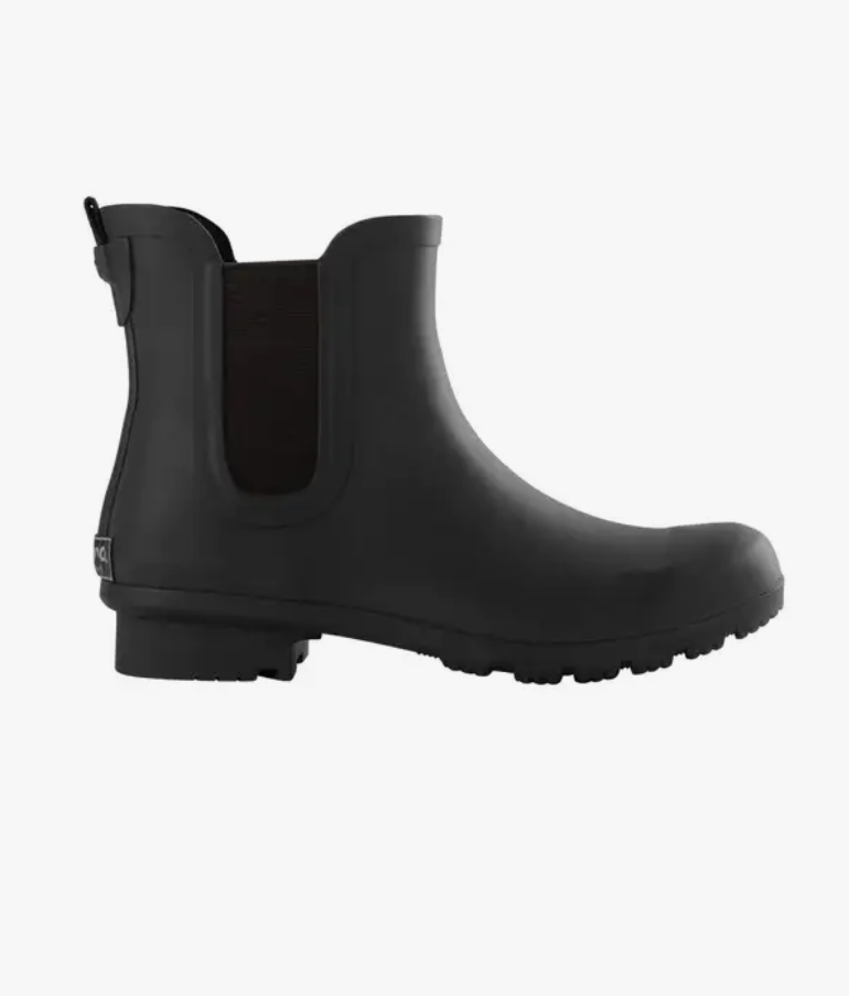 Chelsea Matte Black Women's Ankle ROMA Rain Boots