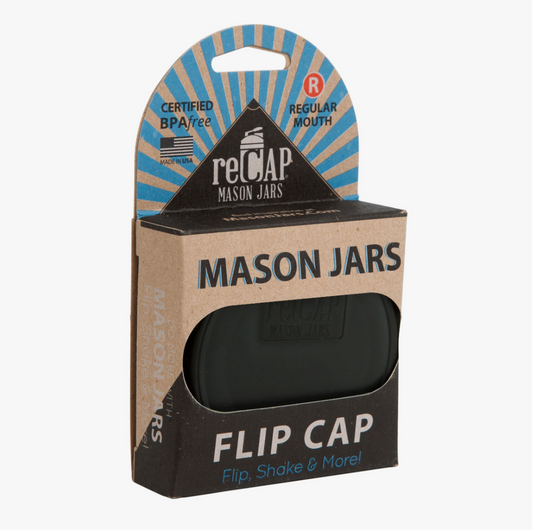 Recap® Mason Jars Lid Flip Cap, Regular Mouth