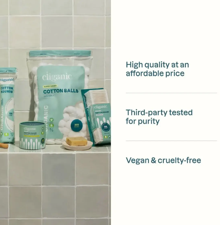 Cliganic: Cotton Swabs, 500ct