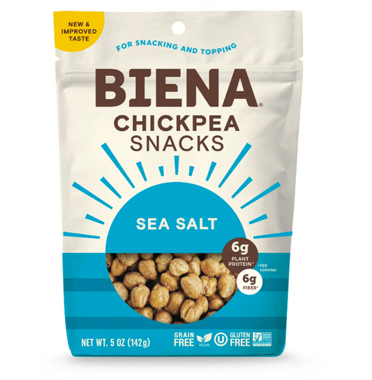 Biena Roasted Chickpea Snacks Sea Salt 5 oz