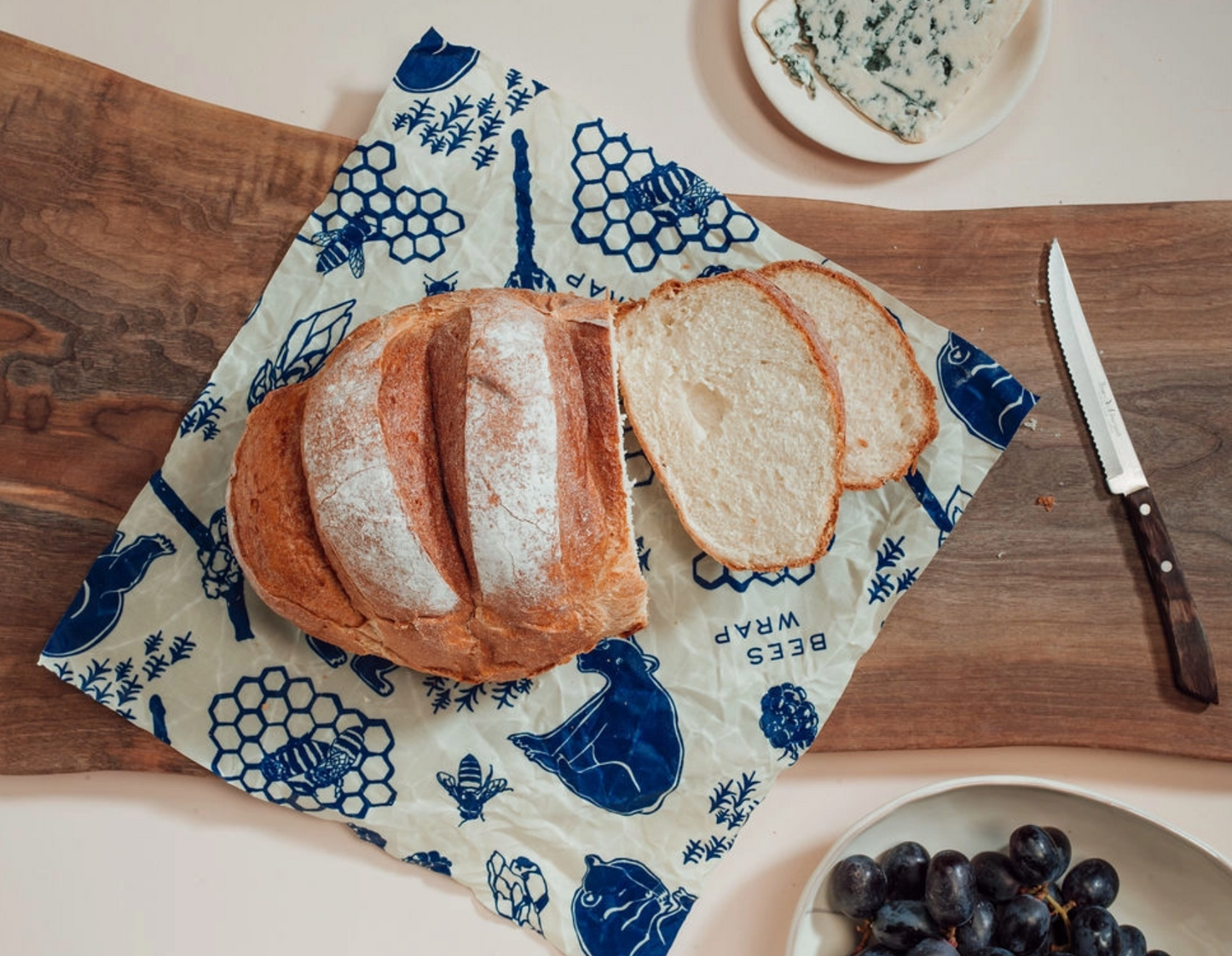 Bee’s Wrap: Bread Wrap - Bees & Bears Print