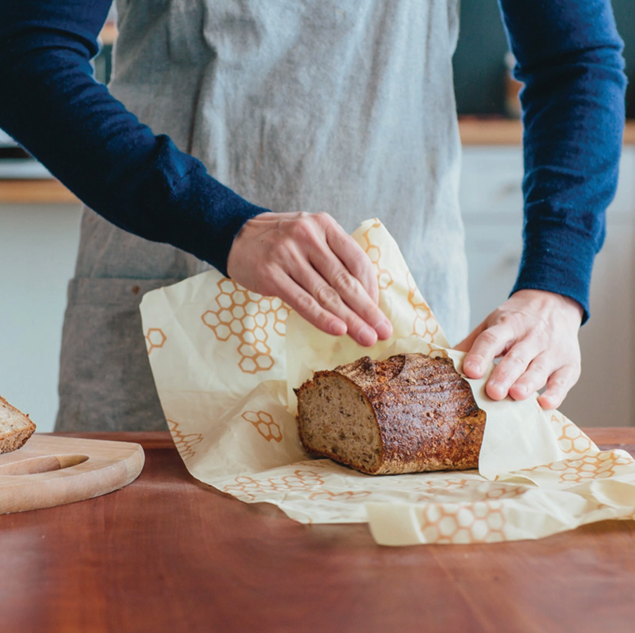 Bee’s Wrap: Bread Wrap - Honeycomb Print