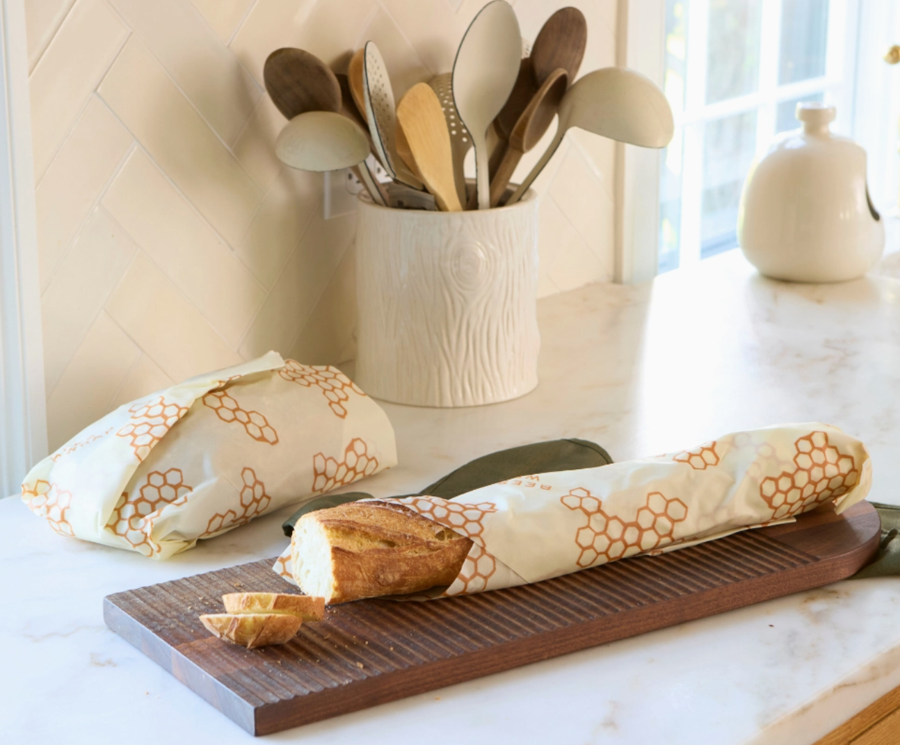 Bee’s Wrap: Bread Wrap - Honeycomb Print