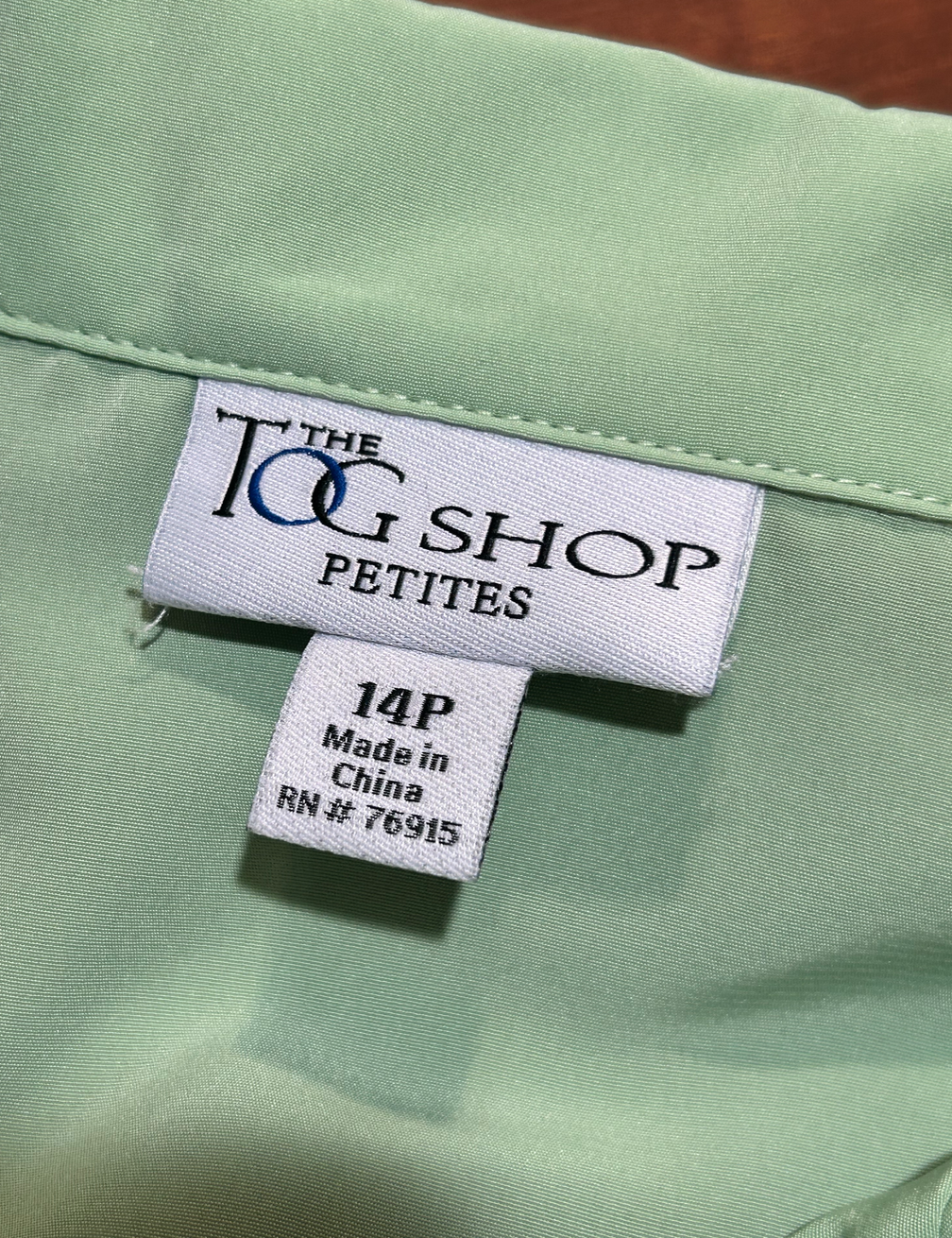 Calm green button down